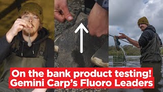 On The Bank Product Testing! Gemini Carp Tackle 100% Fluorocarbon Leaders