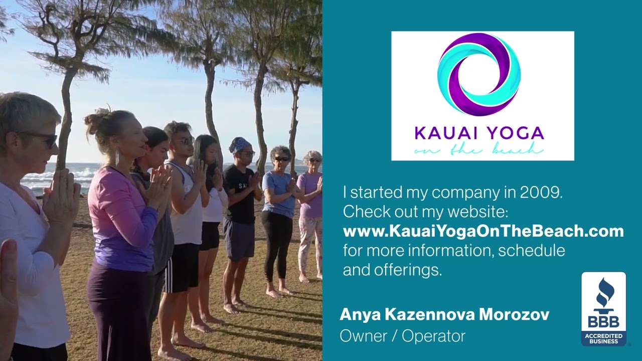 Kauai Yoga on the Beach is BBB accredited! 