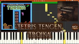 Tetris Tengen Music - Troika Nes Soundtrack - Synthesia Piano