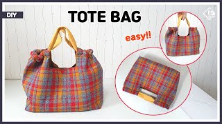 DIY Easy to make a handbag / Winter tote bag / sewing tutorial [Tendersmile Handmade]
