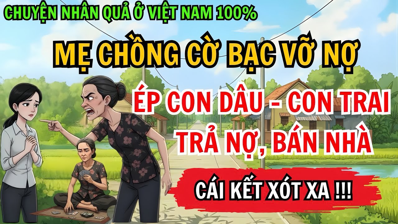 Mẹ Chồng Bài Bạc, Ép Con Dâu - Con Trai, Bán Nhà Trả Nợ Và Cái Kết Xót Xa | Chuyện Nhân Quả 100%