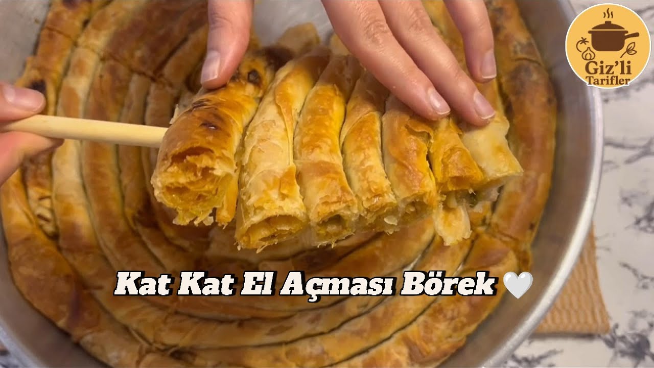 El Açması Pırasalı Börek 🤍 Kat Kat, Çıtır Çıtır!