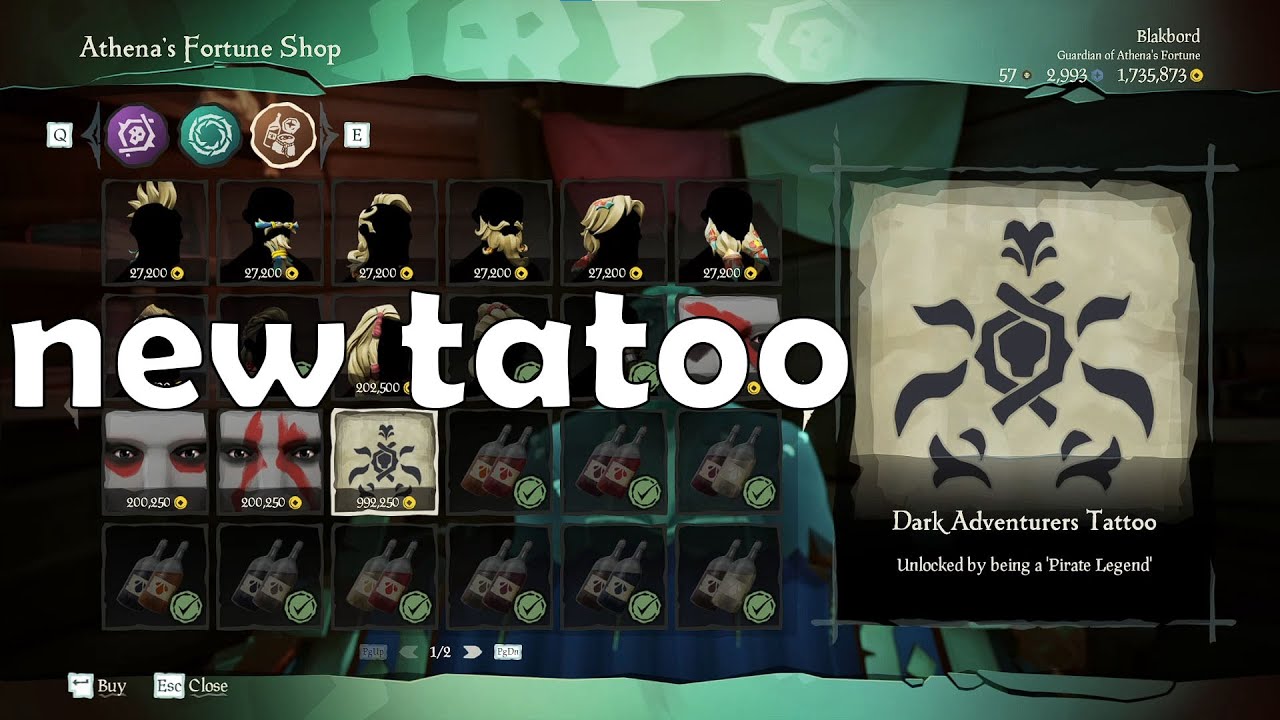 Sea of Thieves  Tattoos are a bit much