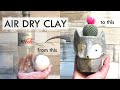 AIR DRY CLAY Fox Planter - Home Decor Plant Pot