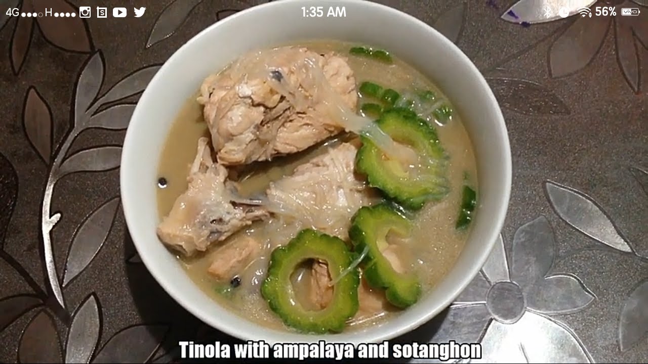 How to cook Tinola with ampalaya and sotanghon (ilocano style) - YouTube