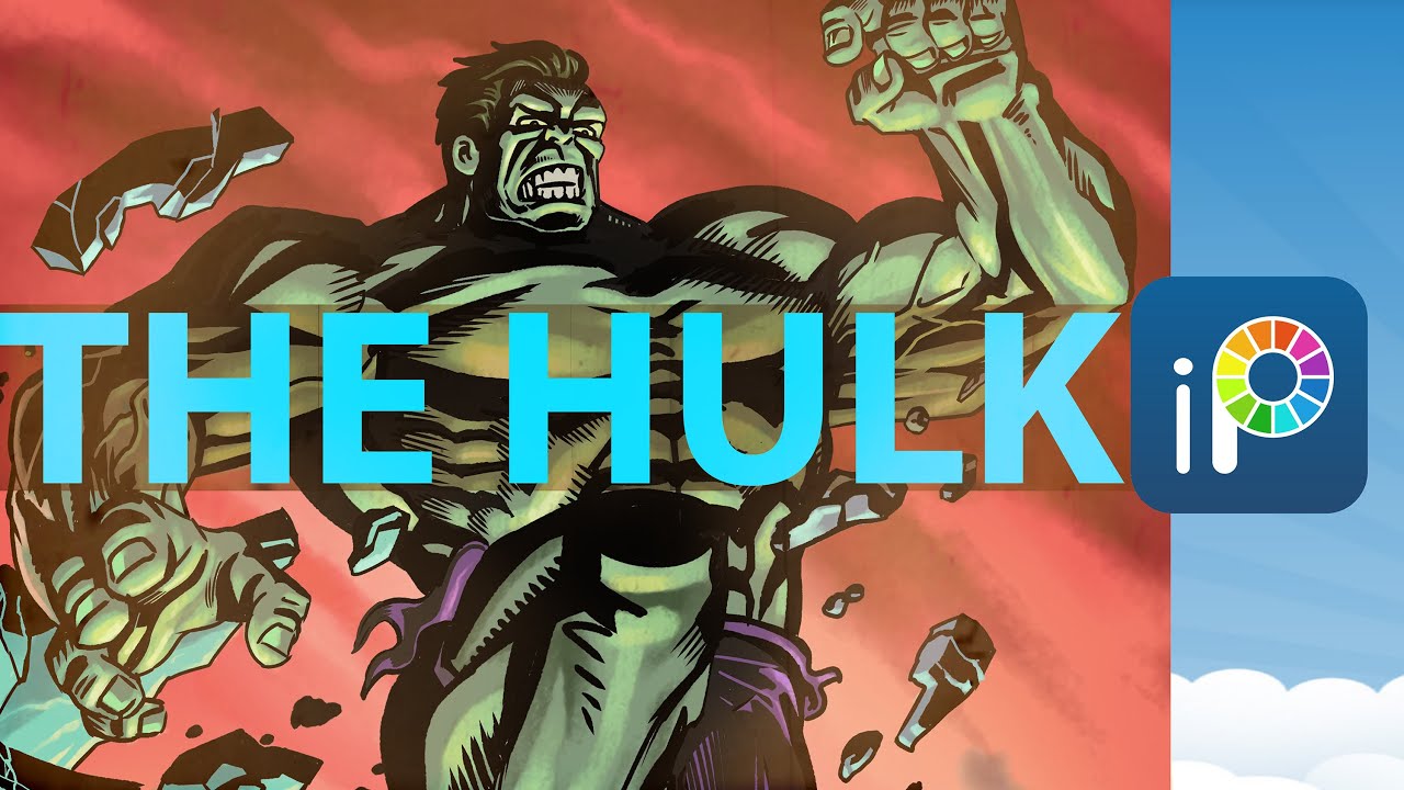 Time Lapse Comic Book Art of The Hulk on IbisPaint - YouTube