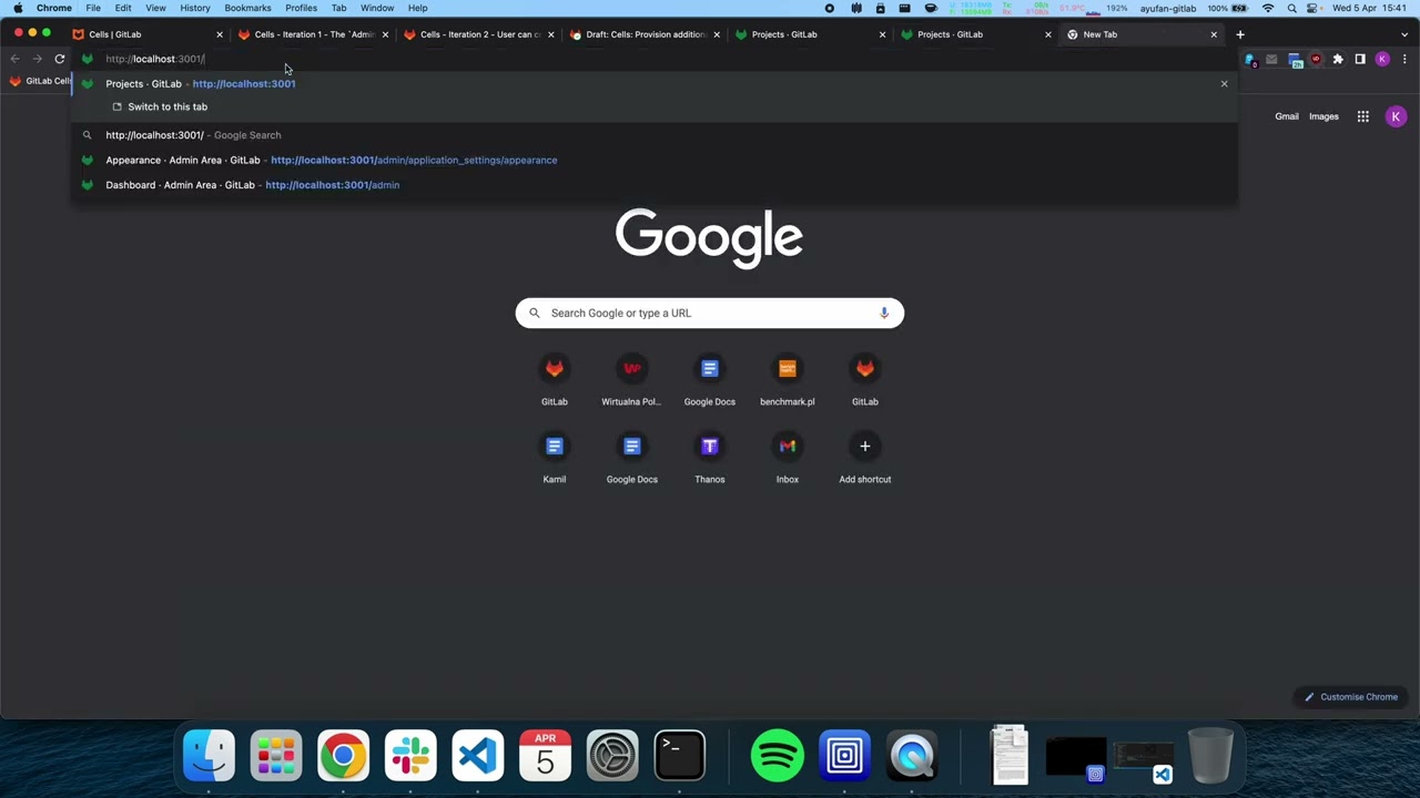 Cells: Iteration 1 demo - Sharing of Admin Area Settings