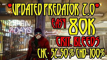 CLASSIFIED PREDATOR 2.0 / EASY 80K CRIT BLEED / THE DIVISION / 1.8