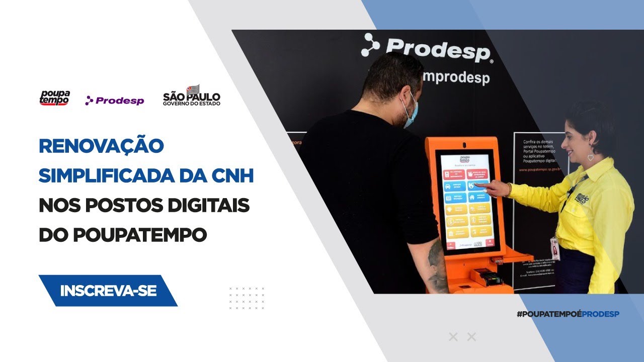 Renovação simplificada da CNH nos postos digitais do Poupatempo - YouTube