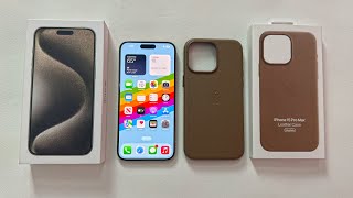 iPhone 15 Pro Max Unboxing : Natural Titanium \& Camera Test