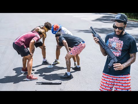 Spin the Bottle Challenge with Paintball Shotgun! 🔫