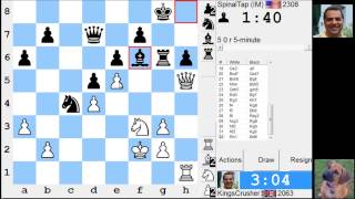 LIVE Blitz #2339 (Speed) Chess Game White vs IM Thomas Bartell aka IM SpinalTap in Caro-Kann
