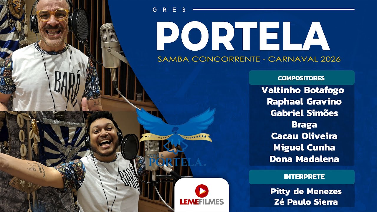 Portela 2026 - SAMBA CAMPEÃO - Valtinho Botafogo, Raphael Gravino e  Parceiros