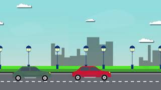 🏙️ Animated City Road Background | Vehicles Moving | Loop Animation