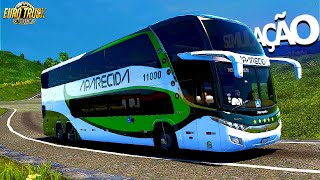 Passeio suave de ônibus enquanto explora as cidades do Brasil | Euro Truck Simulator 2