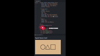 Squid Game Invitation Card using HTML and CSS tutorial for beginners VSCode IDE #shorts #coding