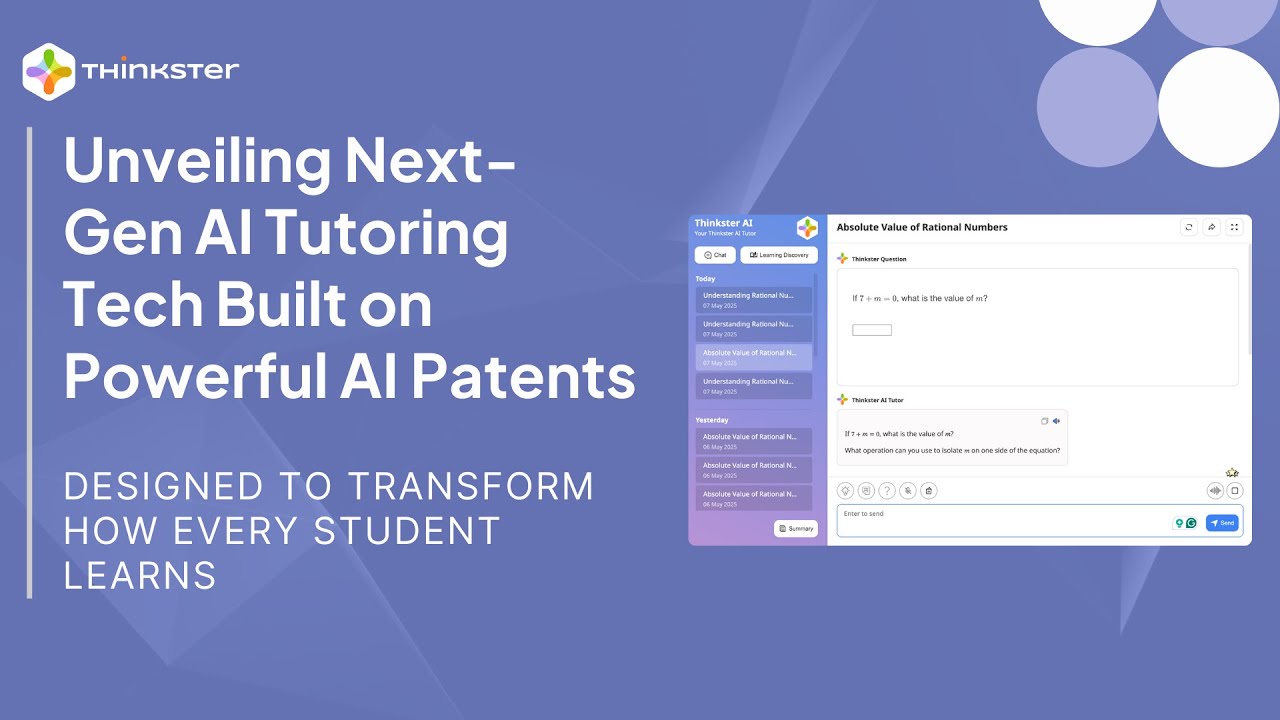 Thinkster Launches Patented AI Coach--A Non-Hallucinating, Explainable  Learning System Redefining What Scalable Tutoring Can Be