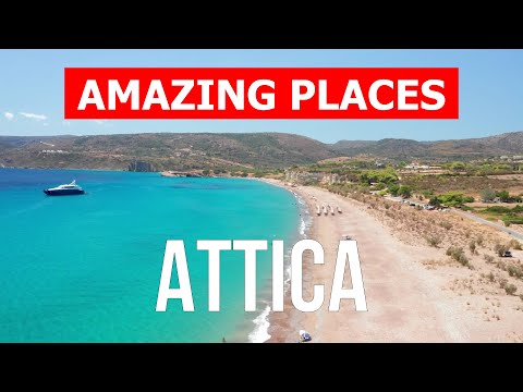 Travel to Attica, Greece | Vacation, beaches, landscapes, tourism | Drone 4k video | Greek islands