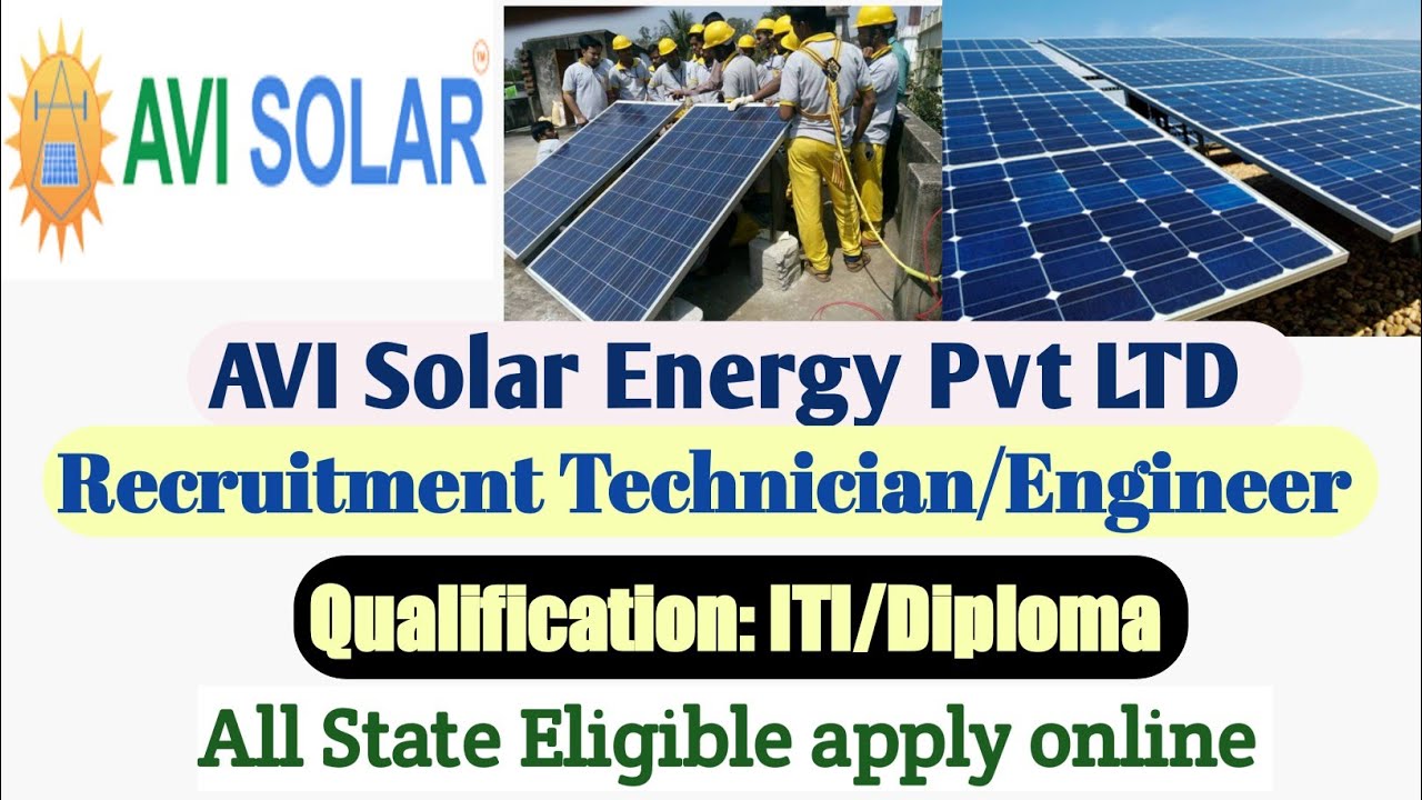 AVI Solar Energy Pvt LTD recruitment 2021 Solar plant JOB vacancy