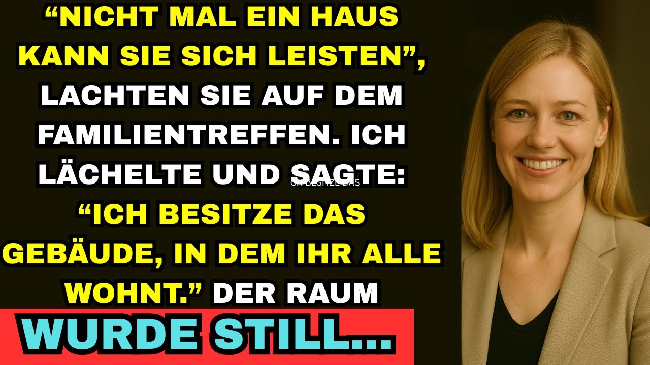 Beim Familientreffen nannten sie mich „arm“ –dann zeigte ich ihnen den Immobilienvertrag.