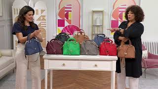 Dooney & Bourke Lucca Pebble Leather Satchel with Crossbody Strap on QVC