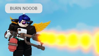 Flamethrower is still SUPER OP! (Roblox Bedwars)