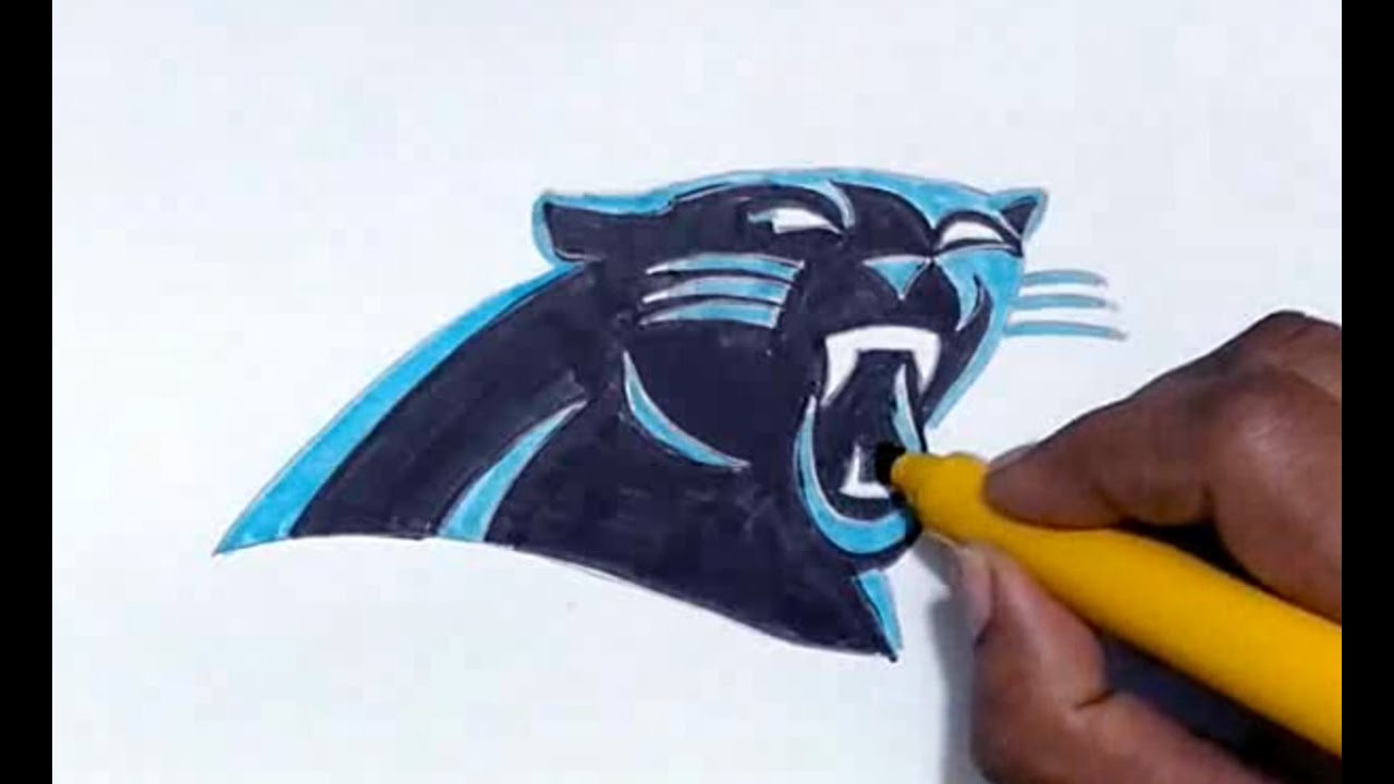 How to Draw the Carolina Panthers Logo - YouTube