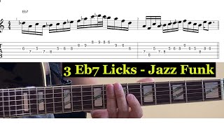 3 Eb7 Licks - Jazz Funk