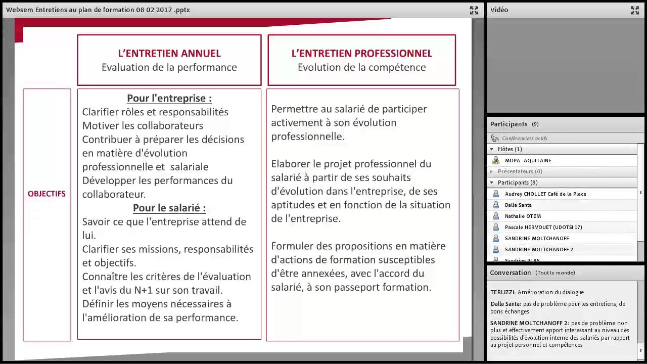 2017 Webseminaire Des Entretiens Annuels Et Professionnels Au Plan