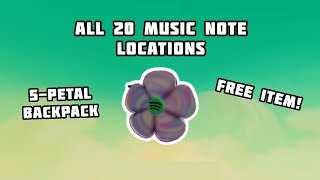 How To Get ALL FREE Items Spotify Island (Roblox) - Floating Boombox,  5-Petal Backpack & 2 Emotes 