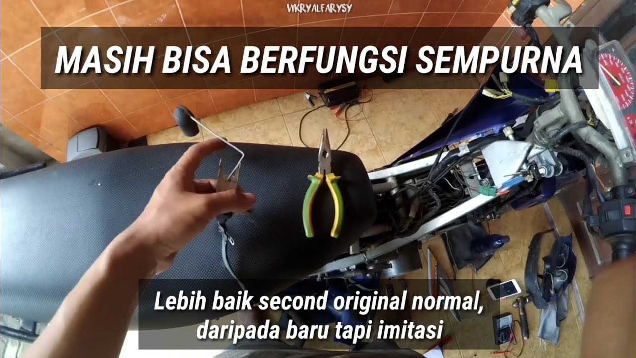 CARA NGAKALIN PELAMPUNG TANGKI SATRIA 2 TAK YANG SUDAH TIDAK AKURAT