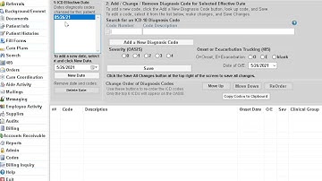 Adding ICD Codes for Patient
