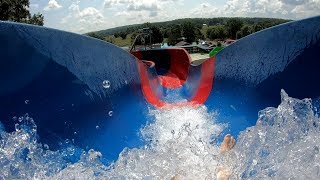 Spring Valley Beach Water Park [4K] POV 8 water slides and pool