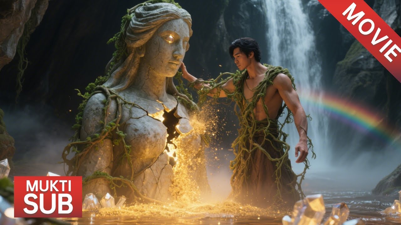 【Full Movie】男人进入神秘山洞，竟意外复活石像美人，从此命运改变! #半妖倾城 #李一桐