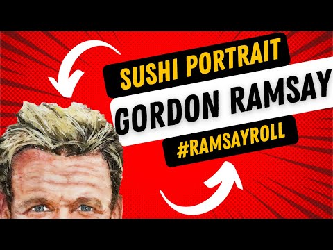 From Hell's Kitchen to Sushi Roll: Gordon Ramsay Portrait Challenge #gordonramsay #sushi #art