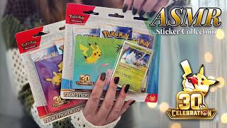 [ASMR] Pokémon 30th Celebration 🎉 Tech Sticker Collection Unboxing 💖 Whispers, Taps & Mouth Sounds screenshot 3