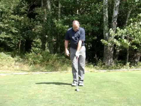 Mark Jones' tee shot on the 210 yard par 3, 5th ho...