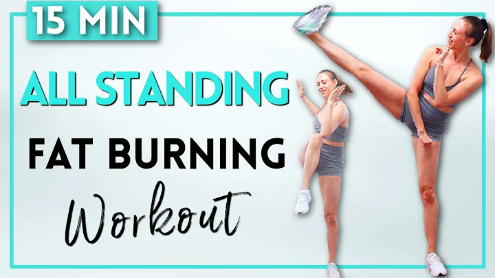 15 min - ALL STANDING FAT BURNING HIIT WORKOUT  //...