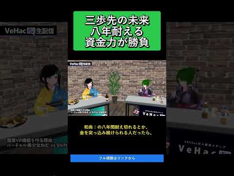 三歩先の未来八年耐える資金力が勝負   国産VR機器を作る理由 ねむ vs Shiftall 和蓮和尚【VeHacQ生配信 #6】