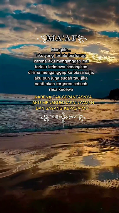 maaf aku yang terlalu berharap