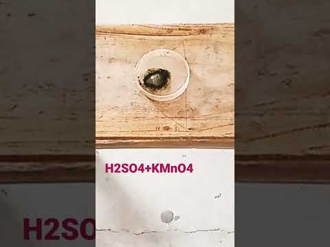 Video amazing reaction of H2SO4 with KMnO4 #shortsvideo #viral #shotrs - youtube