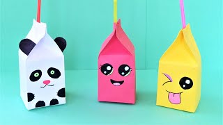 Origami paper milk box DIY / Cute animals/Easy Paper Crafts 777