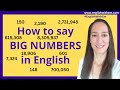 Learn how to say big numbers in english
