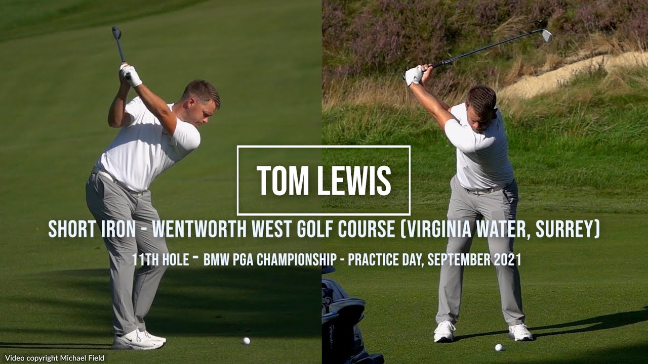 Tom Lewis Golf Swing ShortIron (DTL & FO views) Wentworth Golf Club