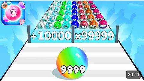 Ball Run 2048 - Gameplay Walkthrough Tutorial Levels (iOS, Android NinjaX YT is live! part - 100