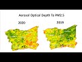 Aerosol optical depth from modis to pm25 using google earth engine gee