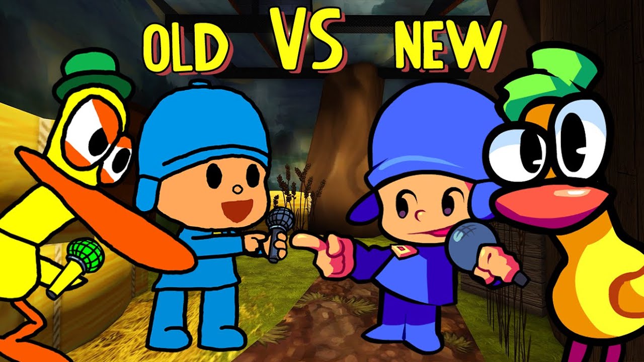 OLD Pocoyo vs NEW Pocoyo Rainbow Friends Song (FNF Mod) YouTube