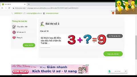 Thi giải toán violympic cấp trường lớp 1