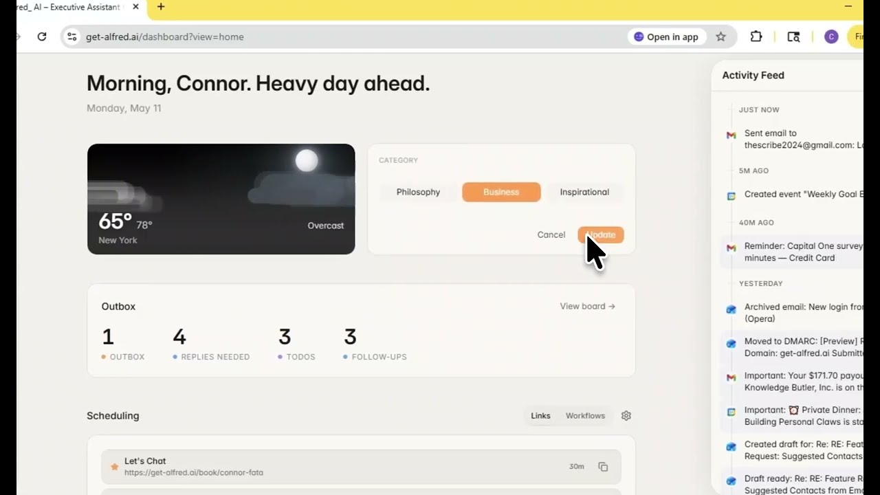 Meet alfred_: The AI Personal Assistant for Small Business Owners