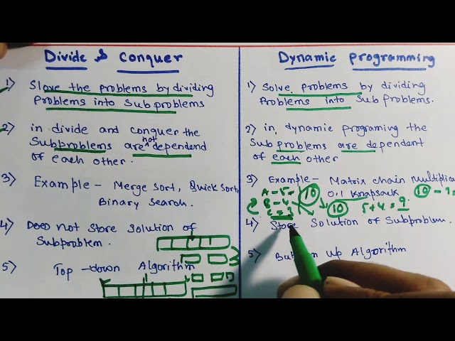 Difference Between Greedy and Dynamic Programming